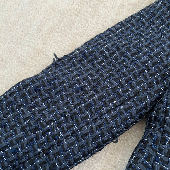 Vintage Jones New York Collection Tweed Blue Cardigan Blazer Jacket 6 - Picture 8 of 11